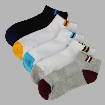 

Soft 1/5Pairs Lot Casual Men Ankle Socks Boat Socks Cotton Sport Short Socks Crew Low Cut 2018
