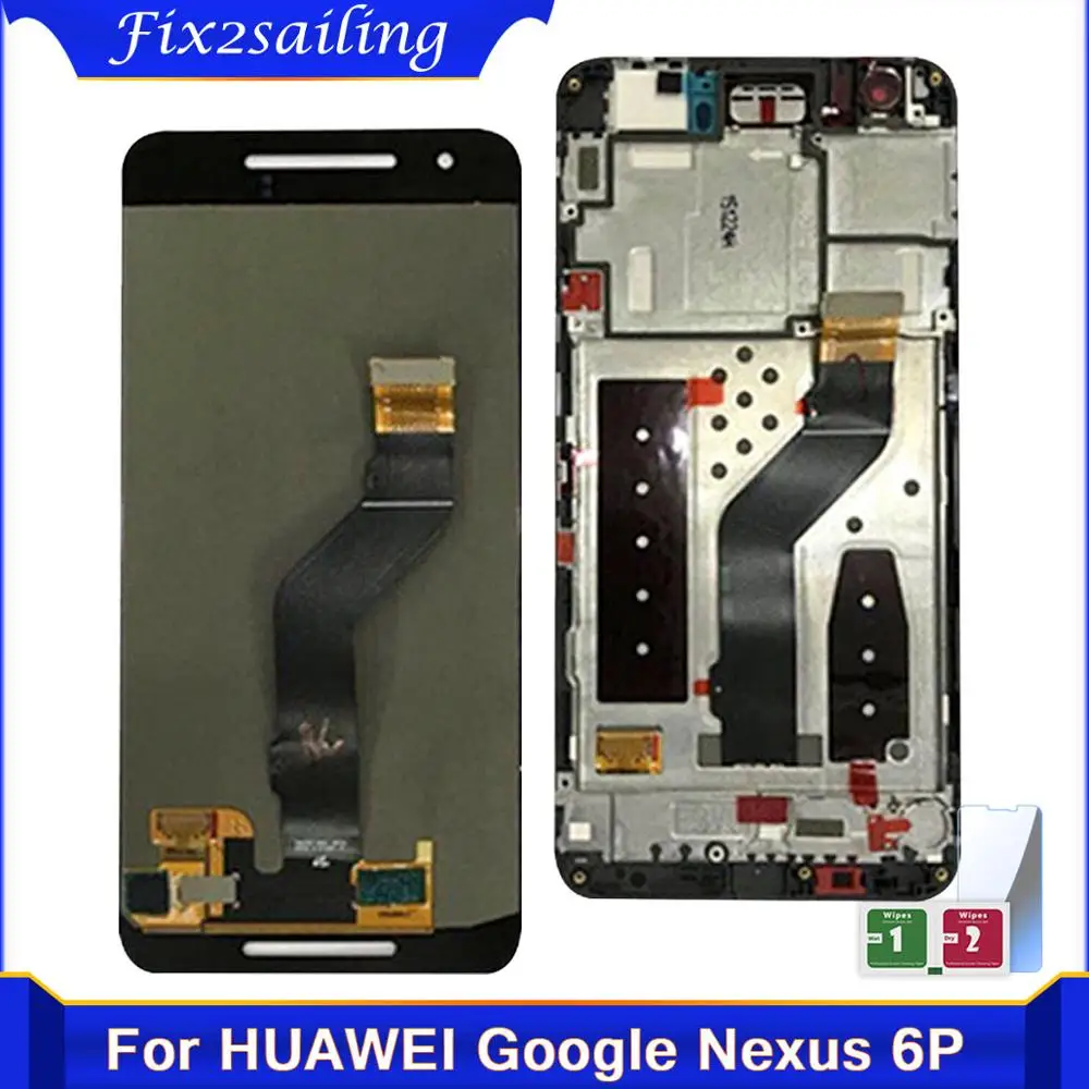 ЖК-дисплей для Huawei Google Nexus 6P сенсорный экран с дигитайзером в сборе рамкой