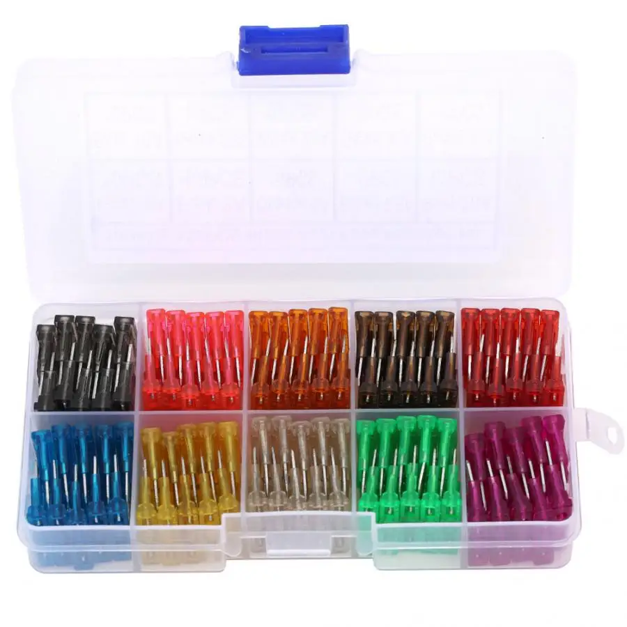 100 Pcs Assorted Vehicle DIY Medium Standard Fuses Box Kit 5 7.5 10 15 20 25 30A