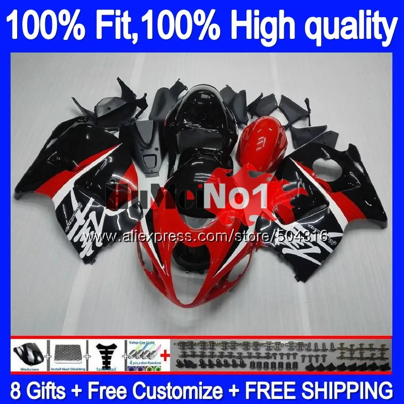 Инъекции для SUZUKI GSXR 1300 Hayabusa 2008 2013 30MC. 236 черный, красный GSXR-1300 GSXR1300 08 13, 14, 15, 16 лет обтекатель