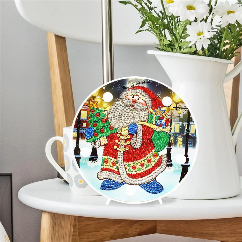 Новейший светодиодный ночник для алмазной живописи DIY, Полный Набор для вышивания мозаики, рождественские украшения, подарок для детей, быстрая