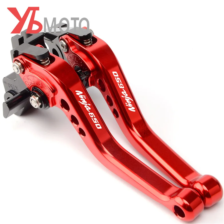 Short red Мотоцикл с ЧПУ Рычаги Тормозная система сцепления для KAWASAKI NINJA 650 650R ninja650 аксессуары - Цвет: Short red