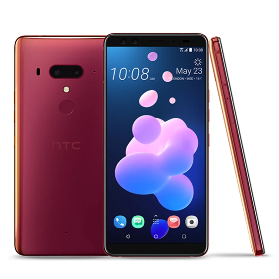 HTC U12+ Original Unlocked 4G Android Mobile Phone Octa Core 6.0" Dual Front Cameras 6GB RAM 64GB/128GB ROM Fingerprint NFC refurbished samsung