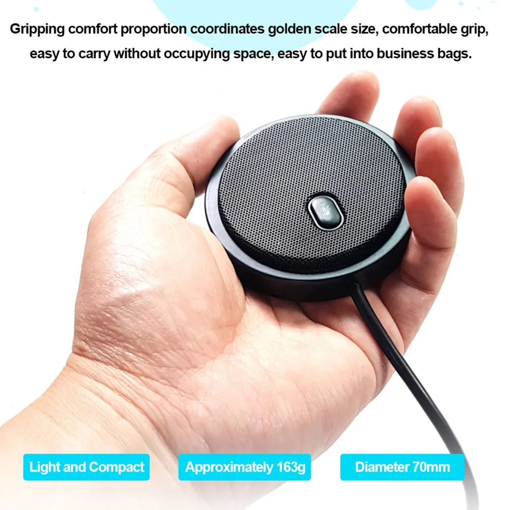 USB Omni-directional Condenser Microphone Mic for Meeting Business Conference Computer Desktop Laptop PC Voice Chat Video Game