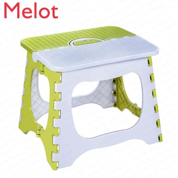 

Durable Thickened Plastic Folding Small Stool Portable Folded Chair Mini Child chair Adult Household Small Bench bearing 60kg