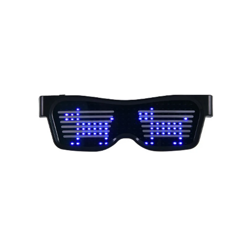 Blue Smart Magic Bluetooth светодиодный солнцезащитные очки вечерние очки управление приложением щит светящиеся очки USB зарядка DIY приложение управление Flash СВЕТОДИОДНЫЙ - Цвет: Blue