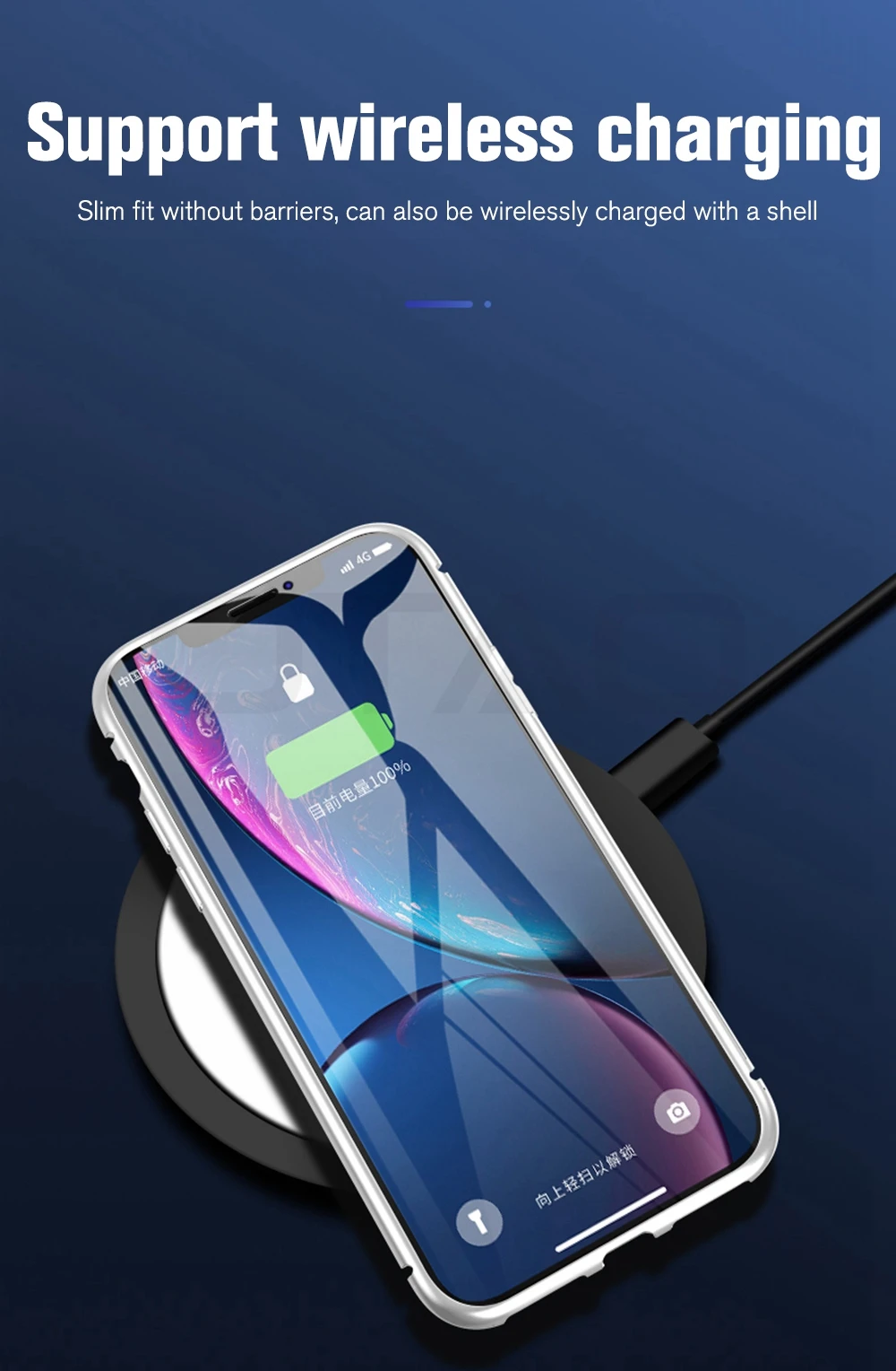 OTAO металлический магнитный чехол для iPhone 8 7 6 6s Plus 9H двухсторонний закаленный стеклянный магнит крышка для iPhone XS MAX XR X Чехлы Coque