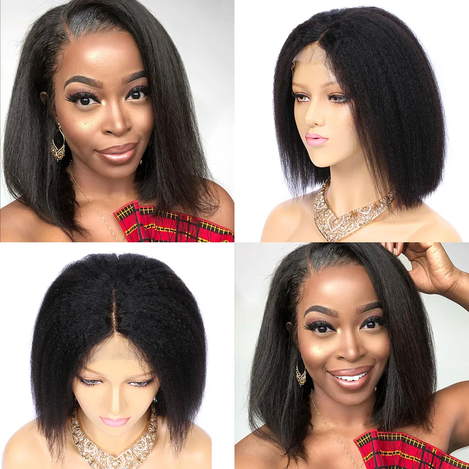 Perfect 13x4 Yaki Short Bob Lace Front Human Hair Wigs Brazilian Bob Lace Front Wigs Kinky Straight Wig For Black Women AliPearl Hair 4 Perfect 13x4 Yaki Short Bob Lace Front Human Hair Wigs Brazilian Bob Lace Front Wigs Kinky Straight Wig For Black Women AliPearl Hair 4