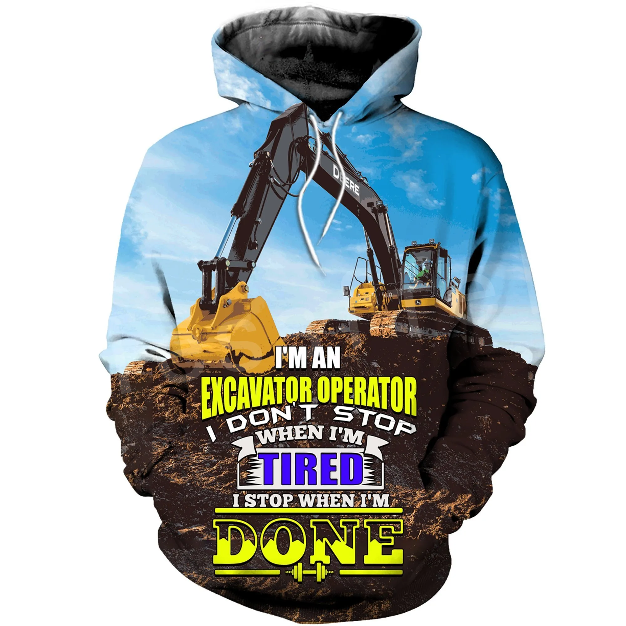 

Tessffel Excavator Heavy Equipment Operator Worker Driver Tracksuit 3DPrint Casual Drop shipping Sweatshirt Hoodies Men/Women 12