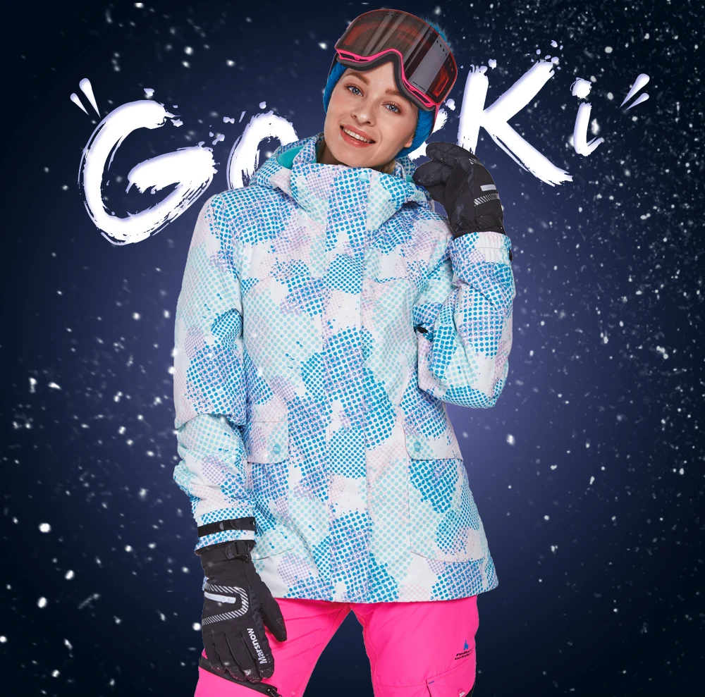 colorful ski jacket women
