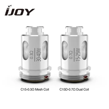 

Original E-cigarette Vape IJOY Captain 1500 Coil 3pcs/pack & Resistance C15 0.3ohm Mesh Coil 30-40W/C15D 0.7ohm Coil 15-25W