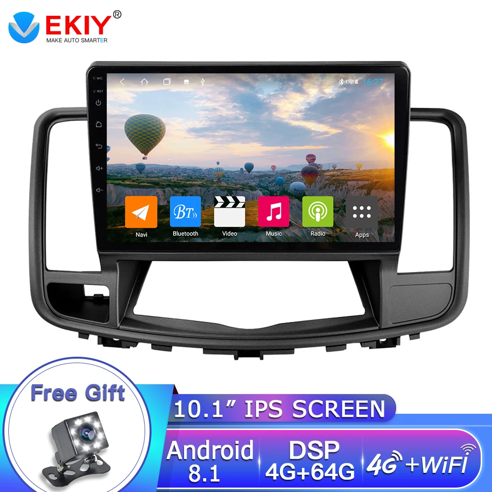 EKIY " Android 8,1 автомобильный радио мультимедиа Нет 2 Din DVD видео плеер навигация gps Android 4G для Nissan Teana J32 2008-2013
