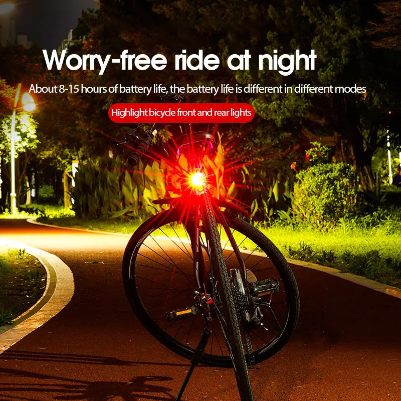 จักรยานไฟท้ายอลูมิเนียมอัลลอยด์หมวกกันน็อกขี่ Night คำเตือน Mountain Bike LED ไฟหน้าไฟท้ายจักรยานอุปกรณ์เสริม