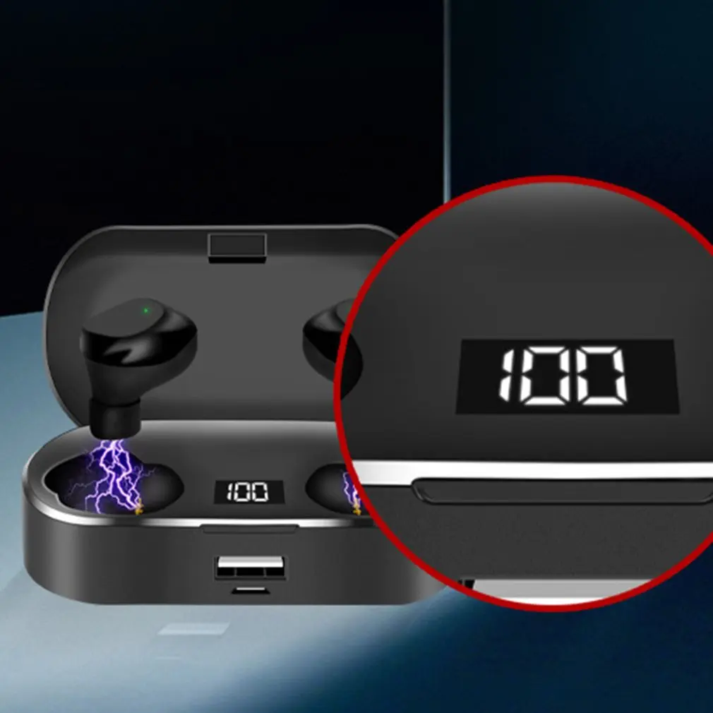 X36 Bluetooth наушники 5,0 беспроводные наушники IPX5 водонепроницаемые портативные спортивные наушники с цифровым дисплеем и сенсорным управлением