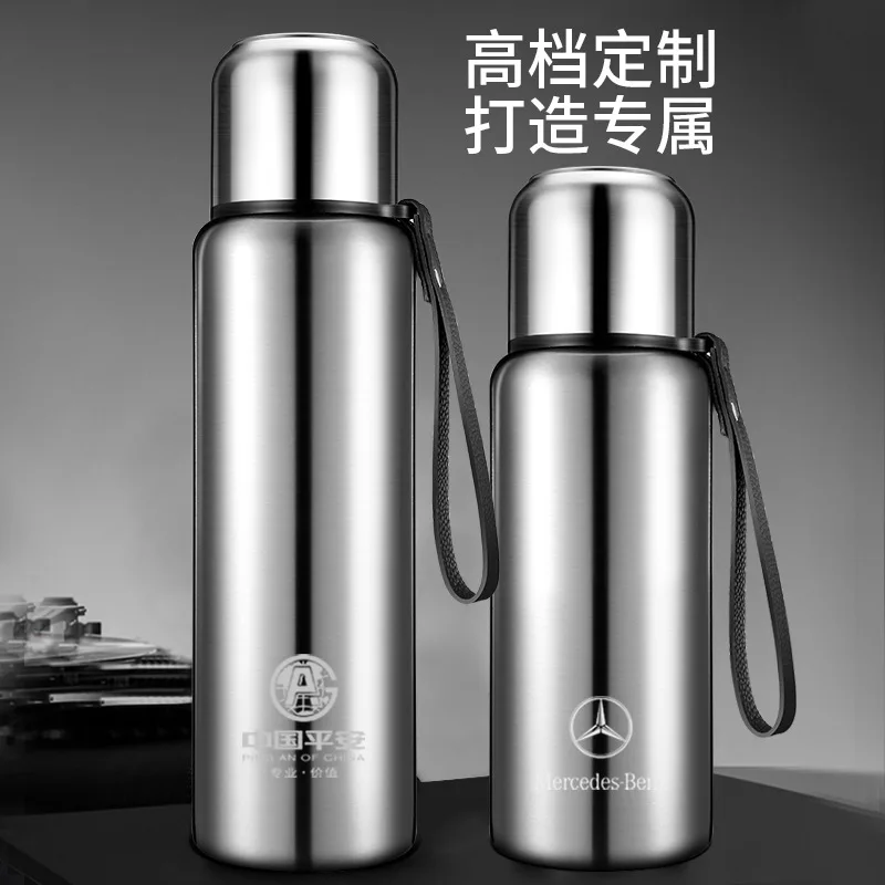 

All-Steel Insulated Cup Male STUDENT'S Large-Volume 304 Stainless Steel Water Cup Outdoor Sports Thermos Lettering