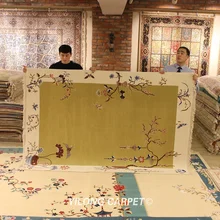 YILONG 5,5 'x8' ручной работы зеленый ковер высокого качества китайский шерстяной ковер для продажи(TJ2018015S