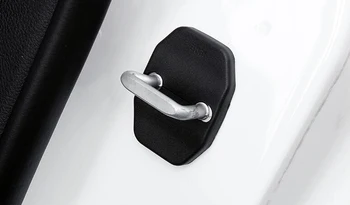 

For BMW 5 Series G30 2017-2018 Accessories Plastic Black Door Lock Buckle Cover 4Pcs