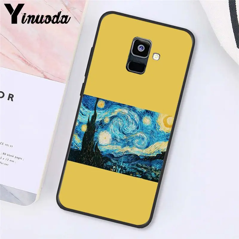 Yinuoda Great art aesthetic van Gogh Mona Lisa Angel Phone Case For Samsung Galaxy A7 A50 A70 A40 A20 A30 A8 A6 A8 Plus A9 - Цвет: A11