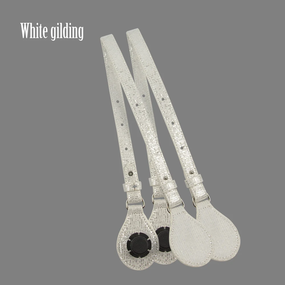 white gilding Tanqu двунаправленный плоский кожаный регулируемый по длине ремень ручка с каплями для Obag корзина ведро городской шик женская сумка O Bag - Цвет: white gilding