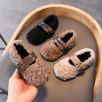 

Autumn Winter New Style Children's Overshoot Shoes r Korean Soft Sole Boys and Girls Children's Shoes Thermal Cotton Shoes 21-30
