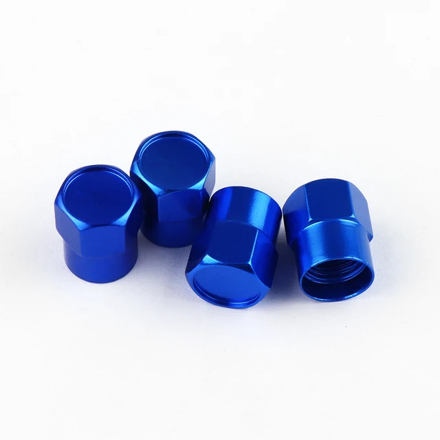 4pcs Metal Car Wheel Tire Valve Stem Caps Cover Auto Accessories For Seat Ibiza 6j 6l Leon MK3 5f mk2 mk1 Cupra FR Ateca etc blue