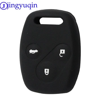 

jingyuqin New50pcs Colorful Silicone Case Car Key Cover 3 Buttons For Honda Accord CR-V CRV Civic Pilot Odyssey Remote Key Shell