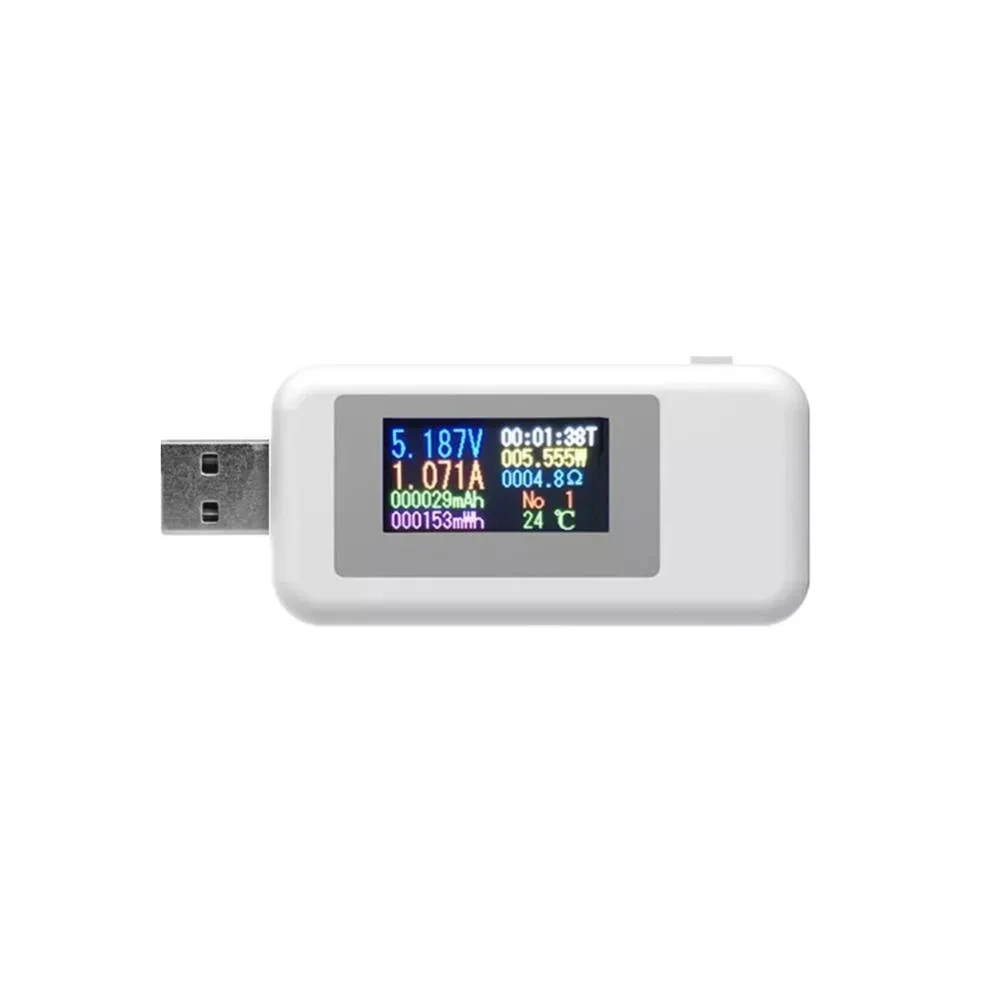 KWS-MX18 10в1 USB зарядное устройство тестер детектор вольтметр ЖК-цифровой USB тестер ток 4-30 в Напряжение Ток Тестер синхронизации амперметр - Цвет: White