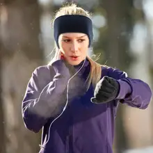 Женский флисовый головной убор «конский хвост», ветрозащитная защита для ушей, сохраняющая тепло, спортивный напульсник, повязки для волос для велоспорта, бега