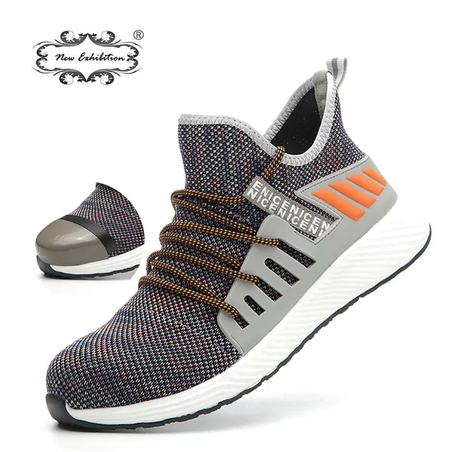US $22.81 New exhibition Sneakers Work Shoes 2019 Fashion Lightweight Breathable Men Steel Toe Industrial  C