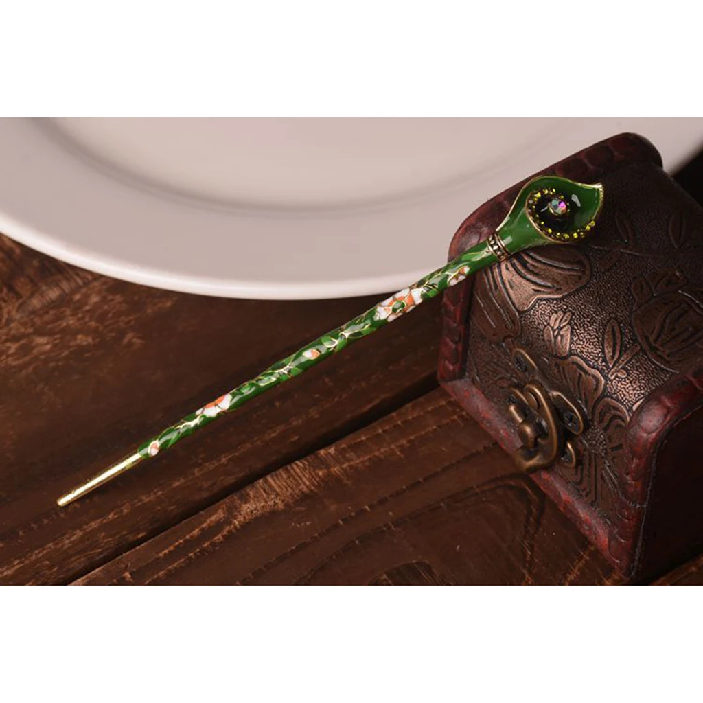 Fashion Hair Decorative Chinese Traditional Style Women  Hair Stick Hairpin Hair Making Accessory with Rhinestones