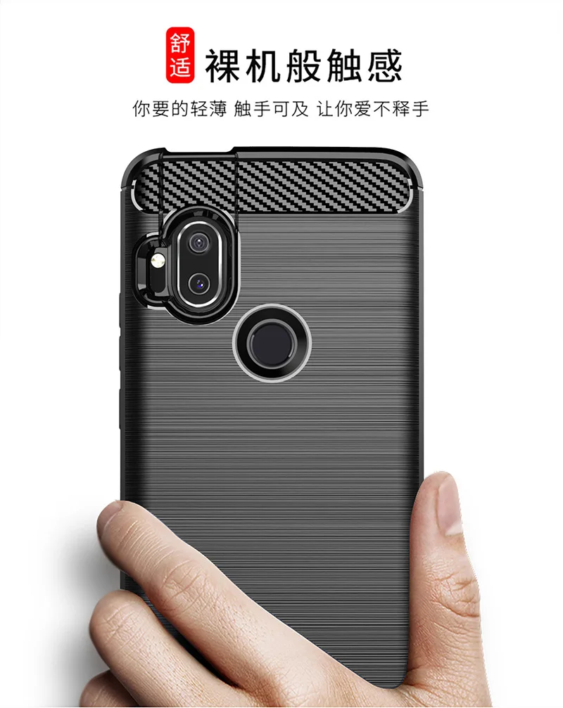 Для Moto One Hype чехол защитный чехол матовый карбоновый узор ТПУ Ударопрочный Мягкий чехол для Moto One Hype