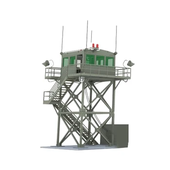

1:72 2-Storey Watchtower Model Sand Table Military Model Lookout Tower Bulk Decor Model Scale Trains