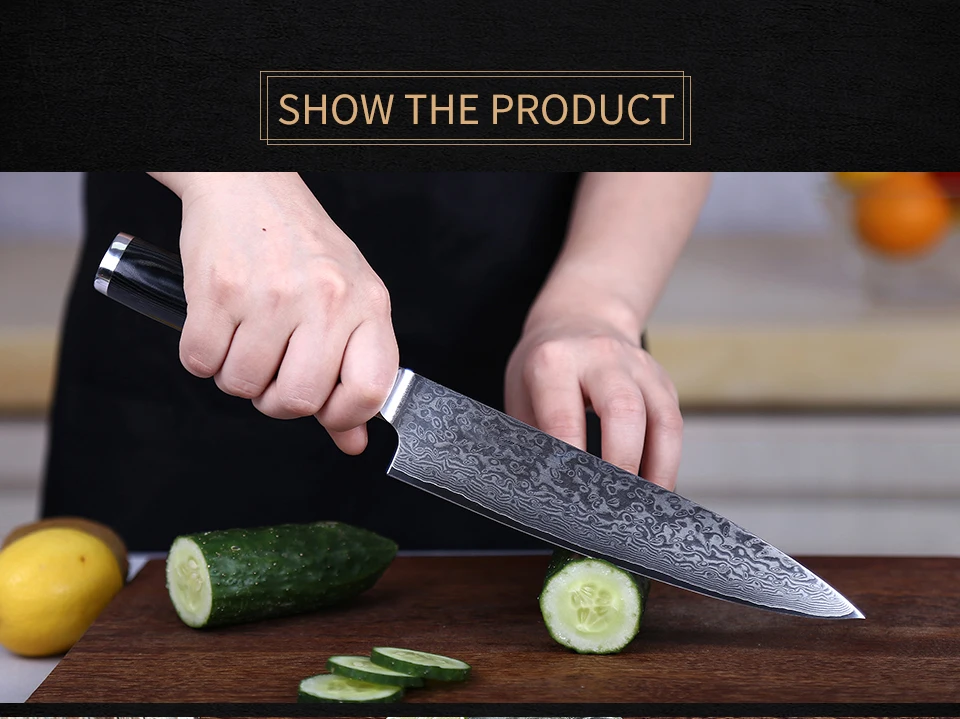 FINDKING дамасский нож Mikata с ручкой 8 дюймов нож шеф-повара 67 слоев дамасской стали кухонные ножи кухонная утварь