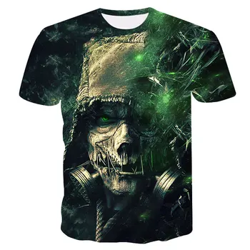 

2020 new 3D men's messenger skull summer T-shirt quick drying shorts casual long sleeve T-shirt brand fashion street
