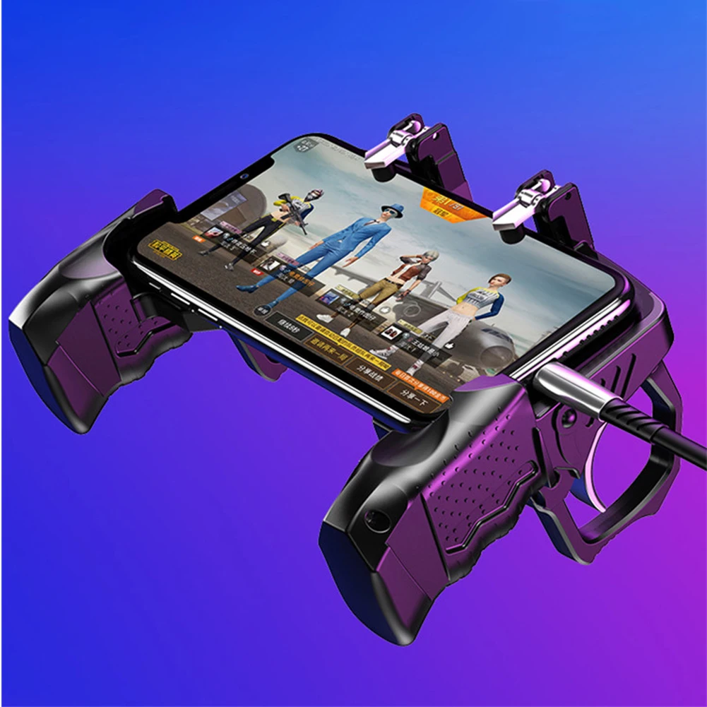Контроллер для мобильных игр PUBG геймпад с регулируемой ручкой и триггером