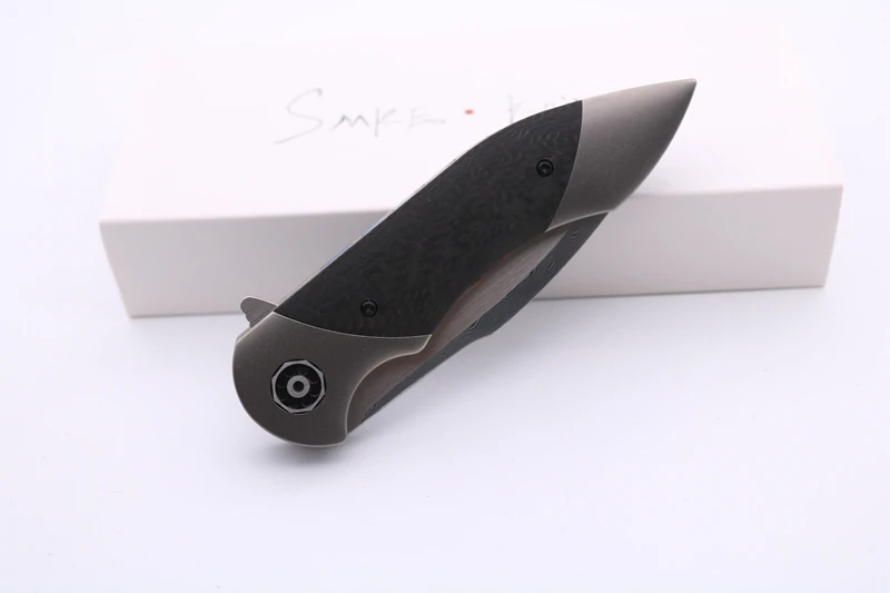 Американская доставка SMKE ножи на заказ Fisher Battle Flipper складной нож сатиновое лезвие