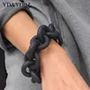 a Bracelet Pulsera Art Rubber Jewelry Things Handmade Contemporary Popular Bracelets 2022 Black Fashion Rope Chain Bracelet New ► Photo 1/6