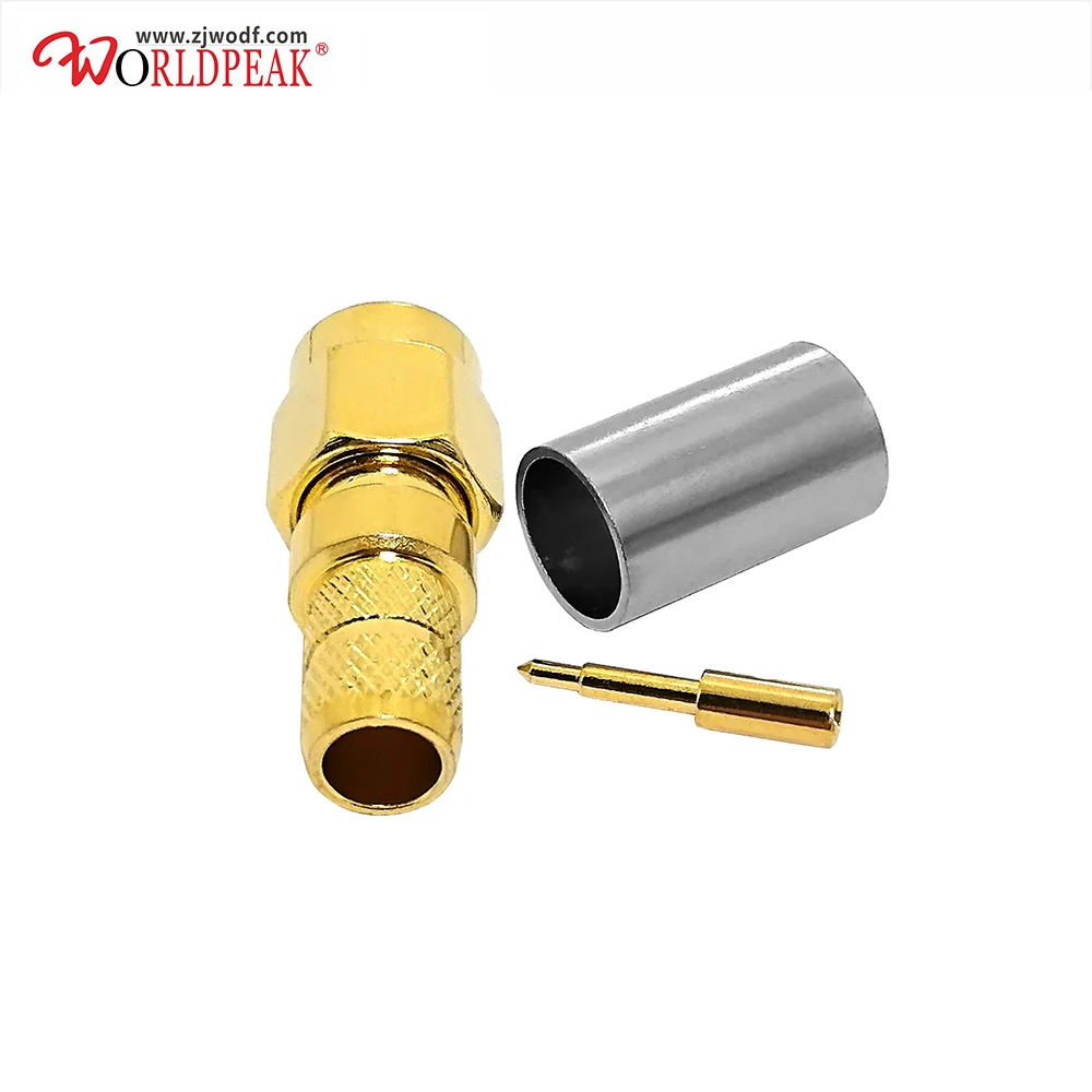 plug reta crimp rf conector para h155 cabo 04