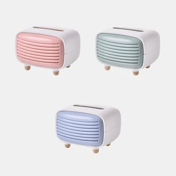 

New Cute Mini Radio Shape Stand Tissue Holder Container Home Decor