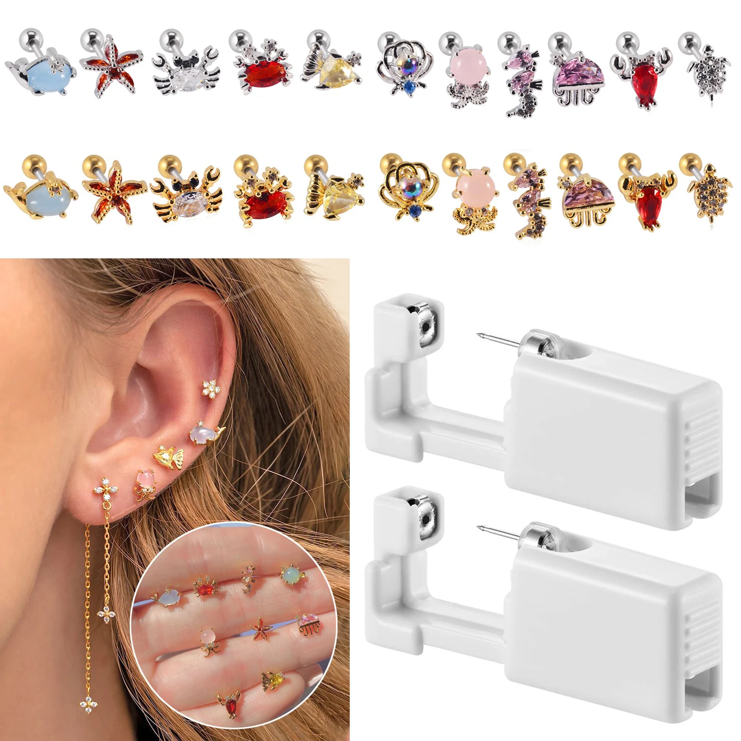 Disposable Ear Piercing Units Piercing Gun Tool Kit No Cross-Infection for  Sensitive Ears - China Jewelry and Earrings price