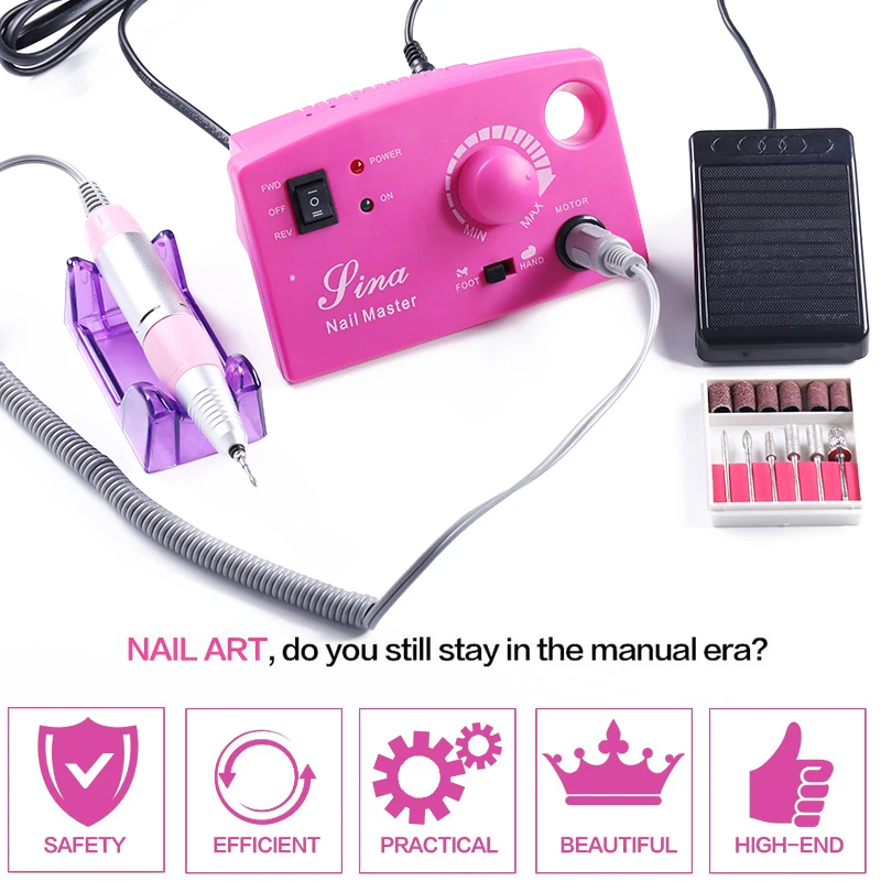 

1Pc Electric Nail Drill Buffer File Manicure Nail Art DIY Tip Tools Mixed Colors Nail Polishing Grinding Sanding Accessories