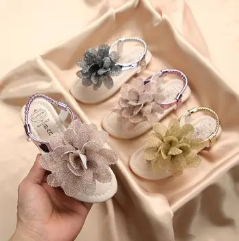 

New girls sandals Children's shoes Summer Toddler Kids Baby Girls sandalias Flower Roman sandals for girls Princess Shoes