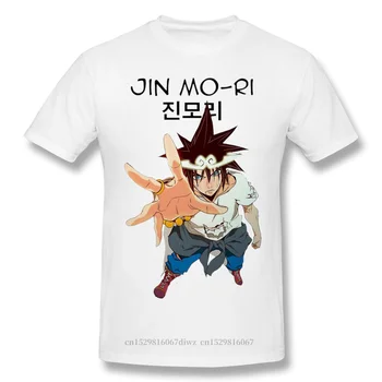 

Highschool Jin MoRi Black T Shirt The God of High School Chen Maori Blood Manga Homme T-Shirt Tees Pure Short Sleeve