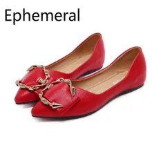 Женские туфли в европейском и американском стиле с кристаллами; мягкие тонкие туфли с узким острым носком на плоской подошве; цвет черный, бежевый, красный; большие размеры 42, 43, 45