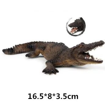Crocodile Имитация животных диких животных ферма в африканском стиле Саванна лев Король птица серия леопард кошка пантера Ягуар детские игрушки подарок - Цвет: Crocodile