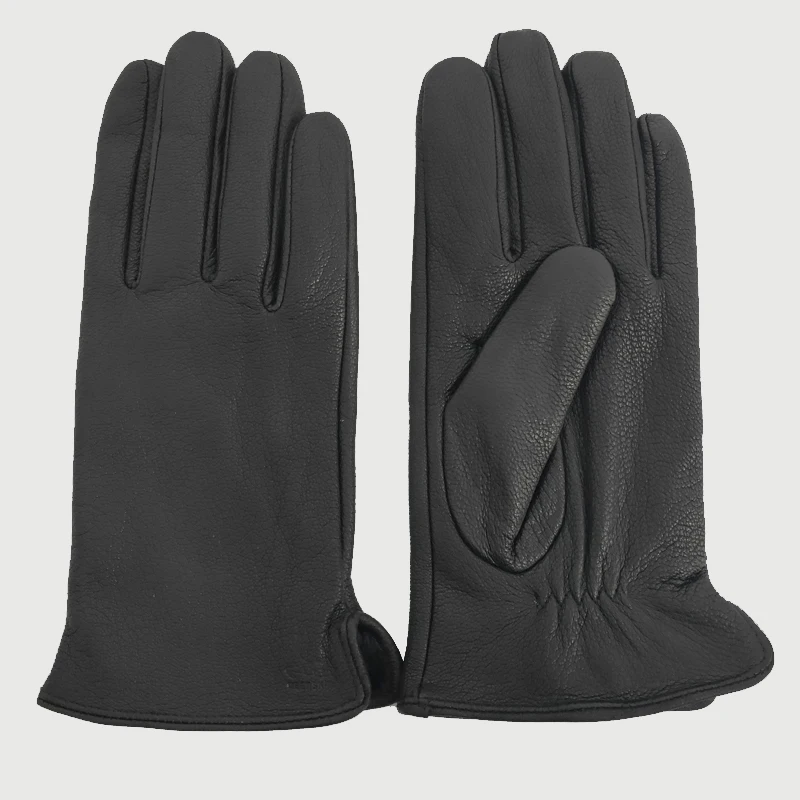 Зимние перчатки мужские кожаные перчатки оленья кожа утолщенная волна воды стиль кашемировая подкладка осень и зима теплые