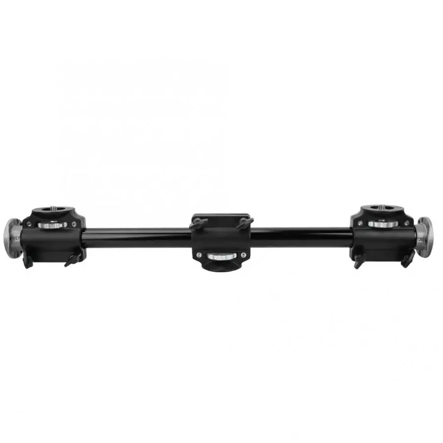 3/8 Inch Screw Four Head Mount Cross Arm Extension Rod Frame Tripod Horizontal Bar Bracket New