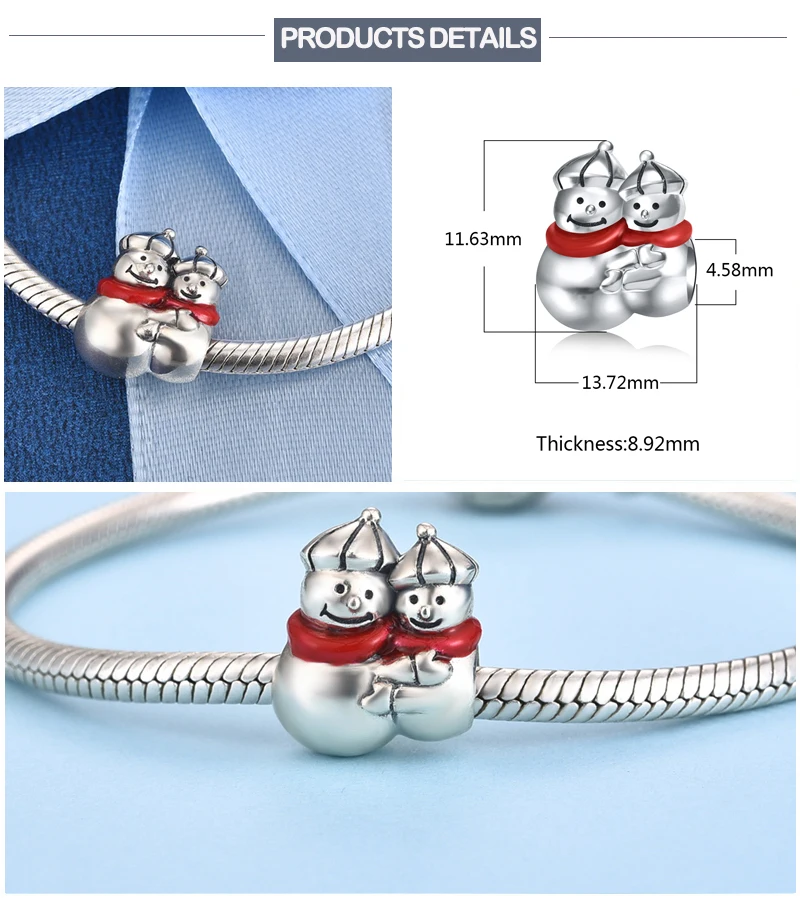 DALARAN Christmas 925 Sterling Silver Charms Beads Fit Silver 925 Original Pandora Bracelet Charm DIY Women Fine Jewelry Gift