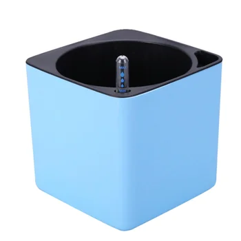 

4 Pcs in 1 Set Plastic Lazy Flower Pot Double Layer Square Tray Box Planter Self Watering Flowerpot Large Capacity Water Plantin