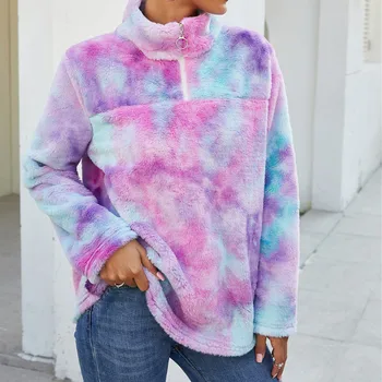 

new sweatshirt Womens Long Sleeve Gradients patchwork Color Sweatshirt Pullover autumn Tops sudadera mujer